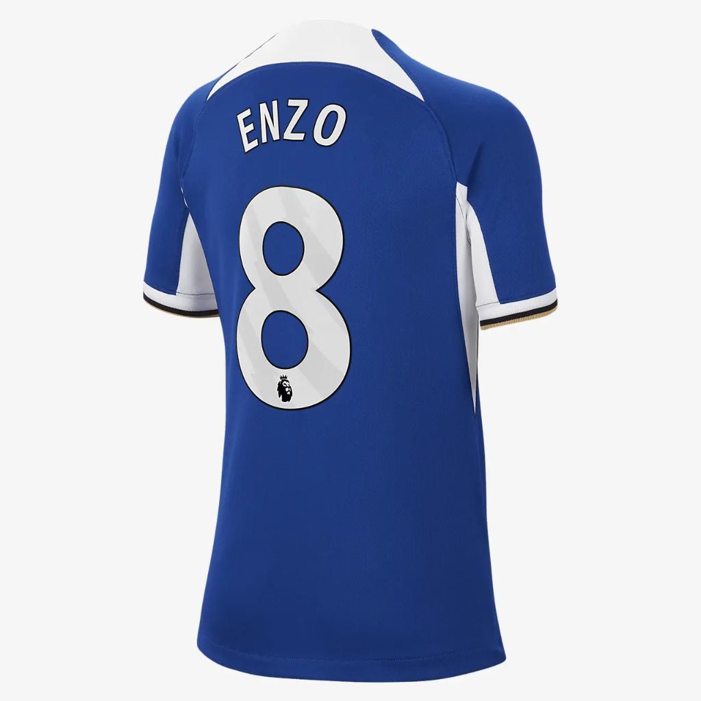 Enzo Fernández Chelsea 2023/24 Stadium Home Big Kids&#039; Nike Dri-FIT Soccer Jersey NN519411-CFC