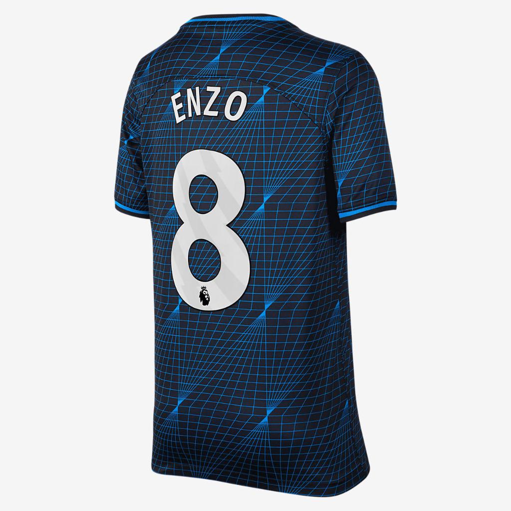 Enzo Fernández Chelsea 2023/24 Stadium Away Big Kids&#039; Nike Dri-FIT Soccer Jersey NN519431-CFC