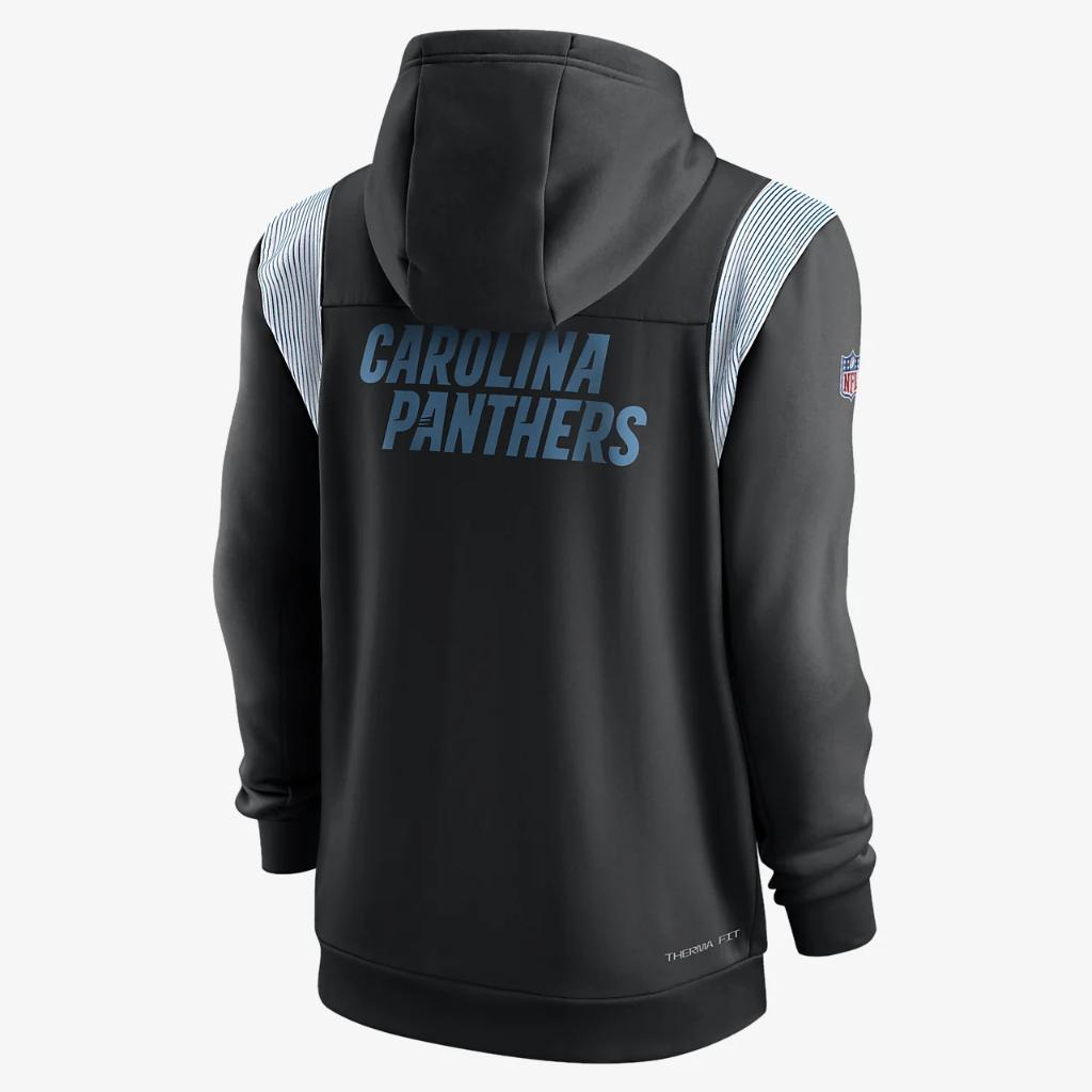 Nike Therma Lockup (NFL Carolina Panthers) Men&#039;s Full-Zip Hoodie NS47018K77-5P9