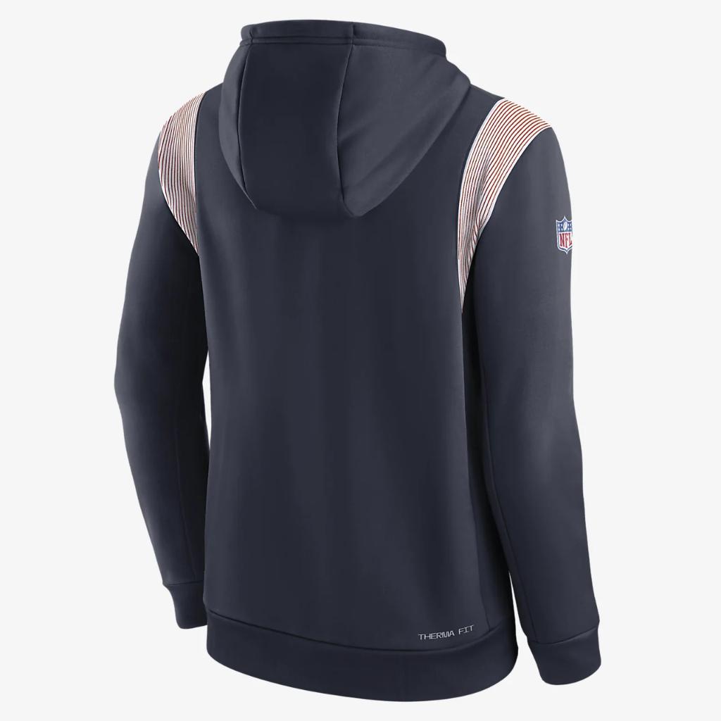 Nike Therma Athletic Stack (NFL Chicago Bears) Men&#039;s Pullover Hoodie NS49021L7Q-5N9