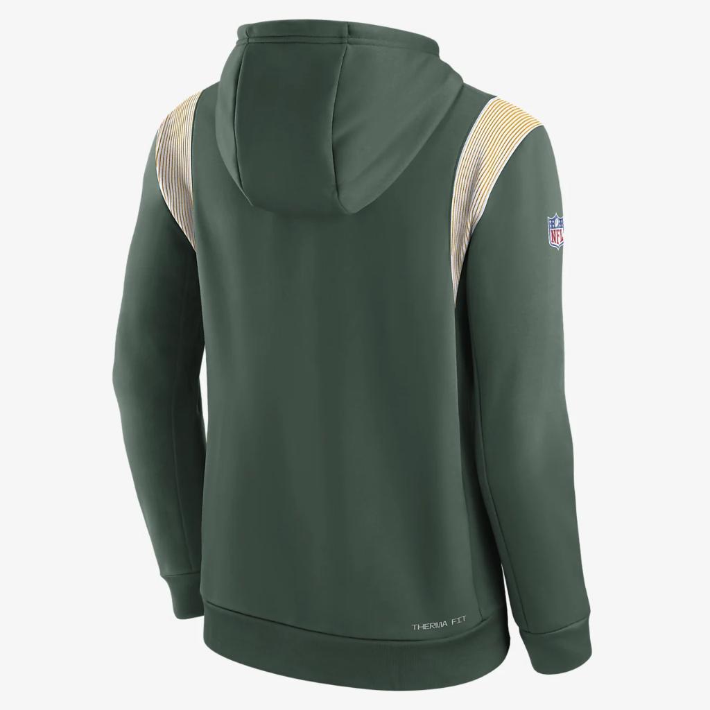 Nike Therma Athletic Stack (NFL Green Bay Packers) Men&#039;s Pullover Hoodie NS49026L7T-5N9