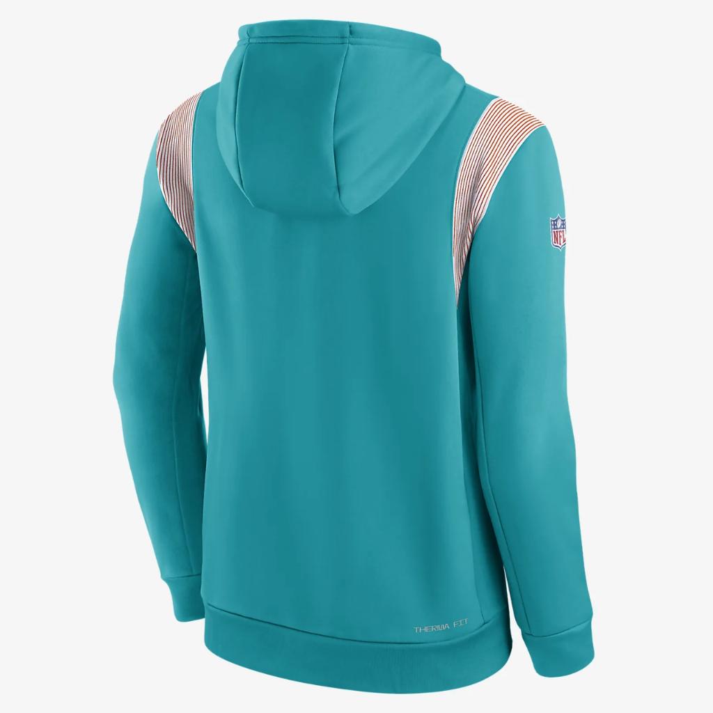 Nike Therma Athletic Stack (NFL Miami Dolphins) Men&#039;s Pullover Hoodie NS49033L9P-5N9