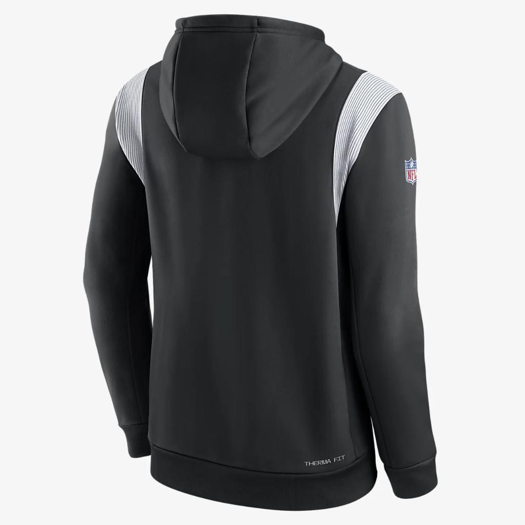 Nike Therma Athletic Stack (NFL Las Vegas Raiders) Men&#039;s Pullover Hoodie NS49040L8D-5N9