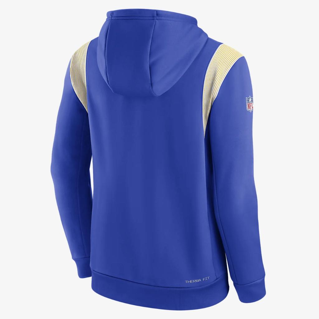 Nike Therma Athletic Stack (NFL Los Angeles Rams) Men&#039;s Pullover Hoodie NS49952Z95-5N9