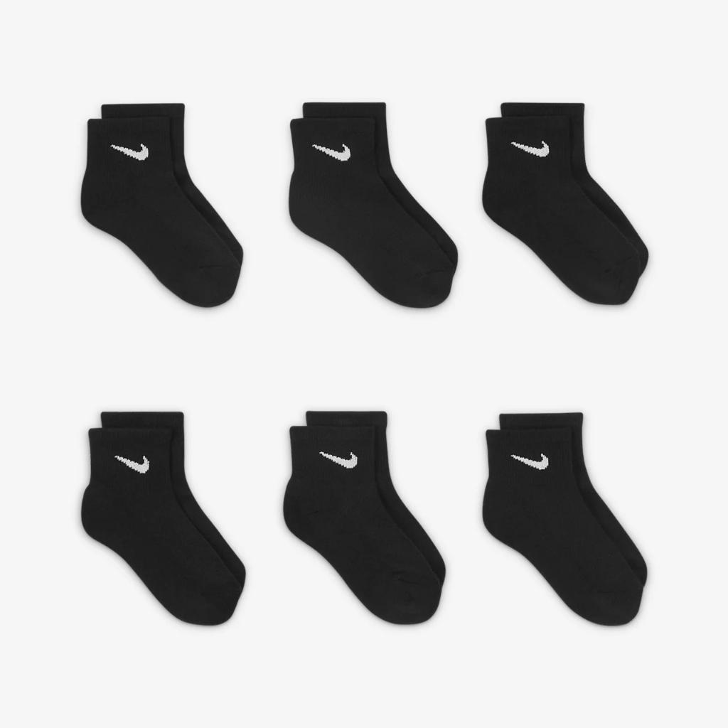 Nike Little Kids&#039; Ankle Socks Box Set (6 Pairs) RN0372-023