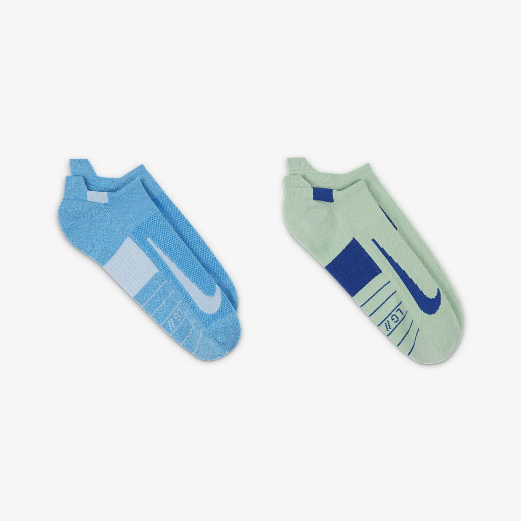 Nike Multiplier Running No-Show Socks (2 Pairs) SX7554-928