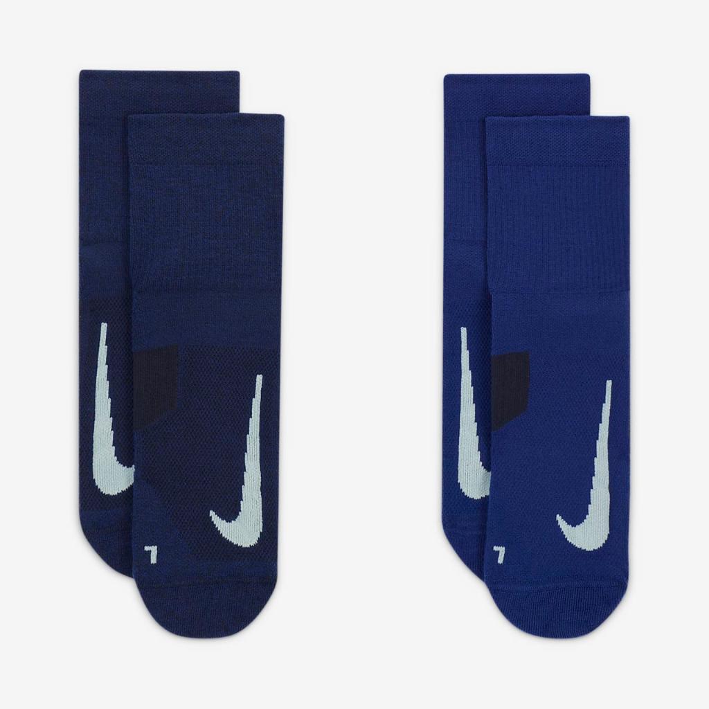 Nike Multiplier Running Ankle Socks (2 Pair) SX7556-941