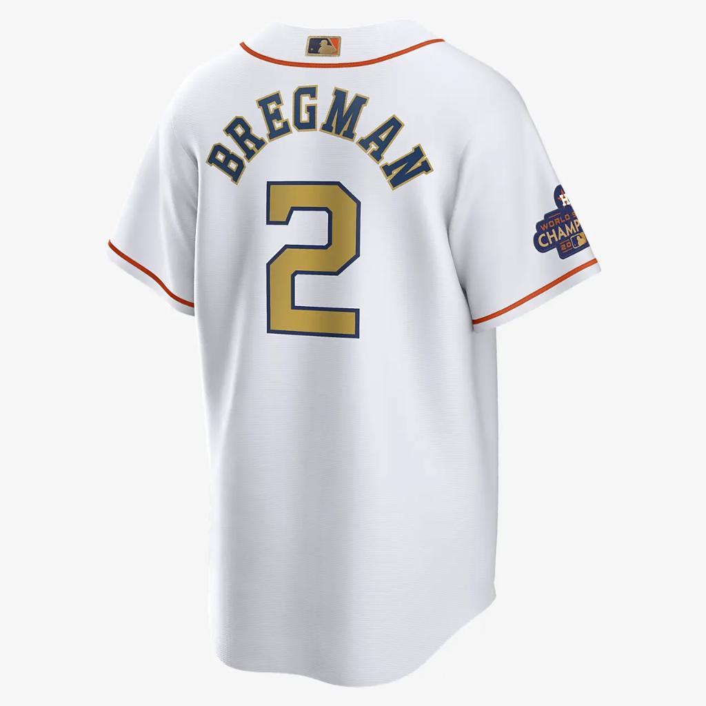 MLB Houston Astros 2022 World Series Champions Gold (Alex Bregman) Men&#039;s Replica Baseball Jersey T77007W76HU-QW6