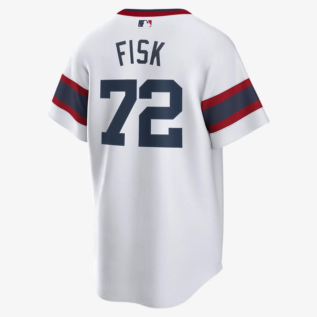 MLB Chicago White Sox (Carlton Fisk) Men&#039;s Cooperstown Baseball Jersey T770RXW3QLB-F72