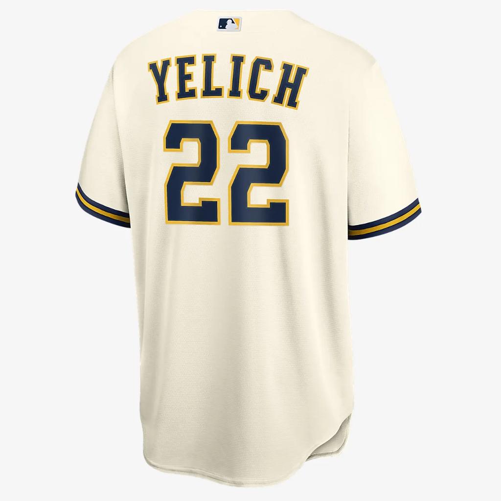 MLB Milwaukee Brewers (Christian Yelich) Men&#039;s Replica Baseball Jersey T770Y22-MB2