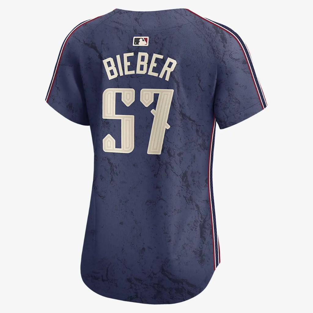 Shane Bieber Cleveland Guardians City Connect Women&#039;s Nike Dri-FIT ADV MLB Limited Jersey T7LW07YGIA9-009